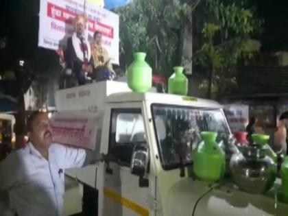 Kolhapur couple uses water tanker for marriage procession to highlight water crises in the city | Kolhapur couple uses water tanker for marriage procession to highlight water crises in the city