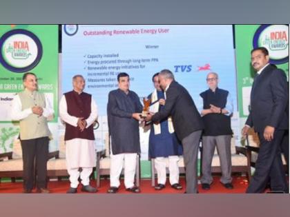 TVS Motor Company Wins India Green Energy Award | TVS Motor Company Wins India Green Energy Award