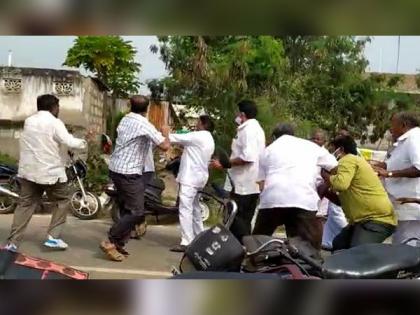 YSRCP workers clash after local MLA's program concludes in Krishna district | YSRCP workers clash after local MLA's program concludes in Krishna district YSRCP workers clash after local MLA's program concludes in Krishna district | YSRCP workers clash after local MLA's program concludes in Krishna district