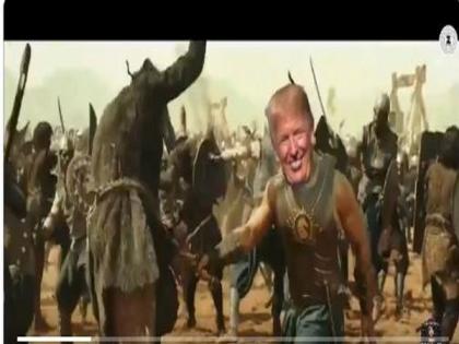 Trump retweets morphed 'Baahubali' video, says looking forward to being with 'great friends' in India | Trump retweets morphed 'Baahubali' video, says looking forward to being with 'great friends' in India