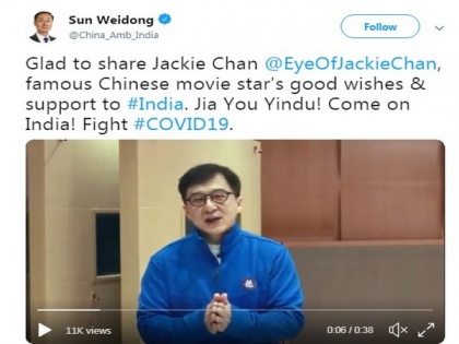 China uses Jackie Chan's star power to woo Indians amid COVID-19 | China uses Jackie Chan's star power to woo Indians amid COVID-19