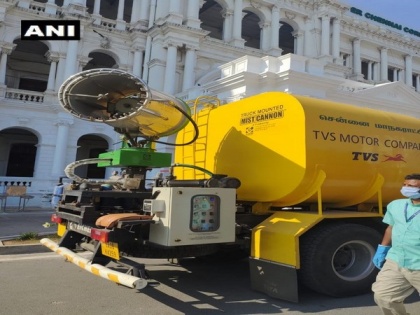 Chennai Corporation introduces additional COVID-19 disinfection electrostatic spray machines | Chennai Corporation introduces additional COVID-19 disinfection electrostatic spray machines