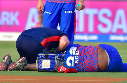 IPL 2026: Lungi Ngidi suffers nasty head injury, stretchered off at Arun Jaitley Stadium | IPL 2026: Lungi Ngidi suffers nasty head injury, stretchered off at Arun Jaitley Stadium