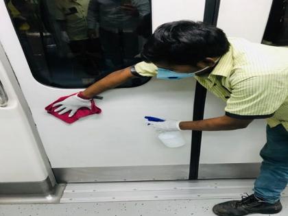 Cleaning drive in Delhi Metro intensified after coronavirus outbreak: DMRC | Cleaning drive in Delhi Metro intensified after coronavirus outbreak: DMRC Cleaning drive in Delhi Metro intensified after coronavirus outbreak: DMRC | Cleaning drive in Delhi Metro intensified after coronavirus outbreak: DMRC