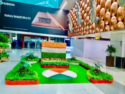 Filled with patriotism: Delhi Airport decorated with tricolour on Independence Day | Filled with patriotism: Delhi Airport decorated with tricolour on Independence Day