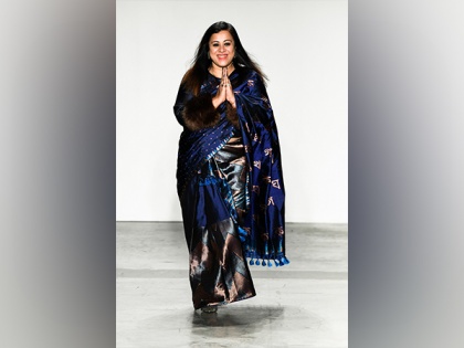 Designer Sanjukta Dutta at the New York Fashion Week 2022 presenting her new collection Alphool | Designer Sanjukta Dutta at the New York Fashion Week 2022 presenting her new collection Alphool
