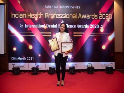 Dr Swati Bajaj was awarded Young Dental Achiever of the Year award in 5th edition of Indian Health Professionals Awards in Mumbai | Dr Swati Bajaj was awarded Young Dental Achiever of the Year award in 5th edition of Indian Health Professionals Awards in Mumbai