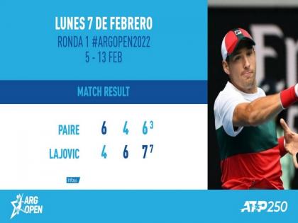 Argentina Open: Lajovic saves three Match Points to edge past Paire | Argentina Open: Lajovic saves three Match Points to edge past Paire
