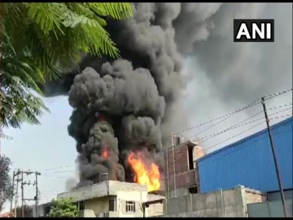 Fire breaks out at cartons manufacturing factory in Ghaziabad | Fire breaks out at cartons manufacturing factory in Ghaziabad