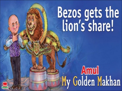 Amul celebrates Amazon's acquisition of MGM with topical ad: 'Bezos gets the lion's share' | Amul celebrates Amazon's acquisition of MGM with topical ad: 'Bezos gets the lion's share'