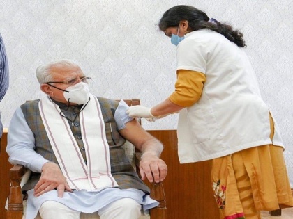 Haryana CM receives second dose of COVID-19 vaccine | Haryana CM receives second dose of COVID-19 vaccine