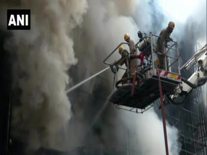 Massive fire breaks out at showroom in Delhi's Lajpat Nagar | Massive fire breaks out at showroom in Delhi's Lajpat Nagar