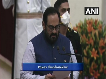 Cabinet expansion: Rajeev Chandrasekhar takes oath as Union Minister of State | Cabinet expansion: Rajeev Chandrasekhar takes oath as Union Minister of State