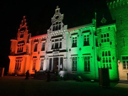 Belgium's iconic building lights up in tri-colour to mark India's 75th Independence Day | Belgium's iconic building lights up in tri-colour to mark India's 75th Independence Day