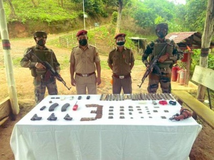 Arms, ammunition recovered by Assam Rifles in Mizoram's Lawngtlai | Arms, ammunition recovered by Assam Rifles in Mizoram's Lawngtlai