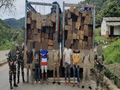 Smuggling of 4000 Cubic fit timber foiled, 5 apprehended in Nagaland | Smuggling of 4000 Cubic fit timber foiled, 5 apprehended in Nagaland