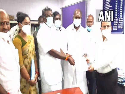 AINRC leader Rajavelu files nomination for Assembly Deputy Speaker election in Puducherry | AINRC leader Rajavelu files nomination for Assembly Deputy Speaker election in Puducherry