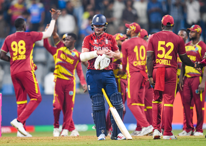T20 WC: Motie, Chase strangle England after Rutherford's 76 as West Indies win | T20 WC: Motie, Chase strangle England after Rutherford's 76 as West Indies win
