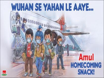 Amul's new doodle on homecoming of Indians from Coronavirus hit Wuhan | Amul's new doodle on homecoming of Indians from Coronavirus hit Wuhan