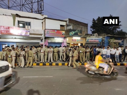 Security tightened outside Motera Stadium in Ahmedabad ahead of Trump's visit | Security tightened outside Motera Stadium in Ahmedabad ahead of Trump's visit
