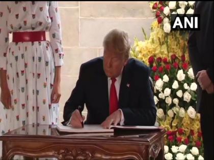 American stand strongly with Mahatma Gandhi's vision: Trump at Rajghat | American stand strongly with Mahatma Gandhi's vision: Trump at Rajghat