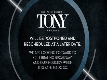 2020 Tony Awards postponed due to coronavirus | 2020 Tony Awards postponed due to coronavirus