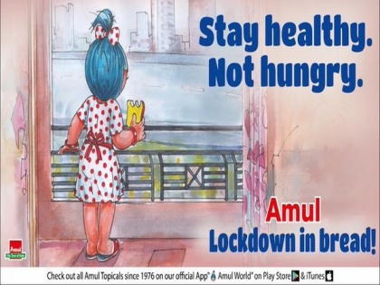 Amul's new doodle urges people to 'stay healthy not hungry' amid lockdown | Amul's new doodle urges people to 'stay healthy not hungry' amid lockdown