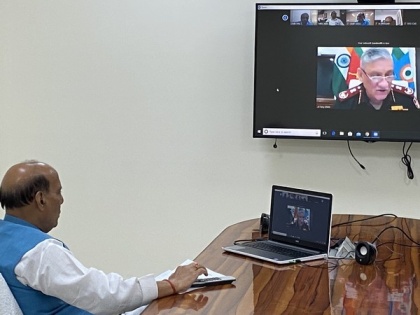 COVID-19: Rajnath Singh holds review meeting with CDS, others via video conferencing | COVID-19: Rajnath Singh holds review meeting with CDS, others via video conferencing