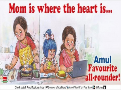 Amul's doodle lauds women all-rounders 'working from home' and 'working for home' | Amul's doodle lauds women all-rounders 'working from home' and 'working for home'