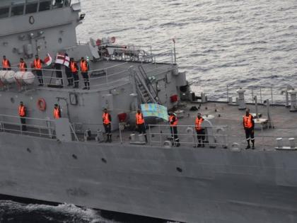 Indian Navy ship Savitri expresses gratitude to COVID-19 warriors | Indian Navy ship Savitri expresses gratitude to COVID-19 warriors