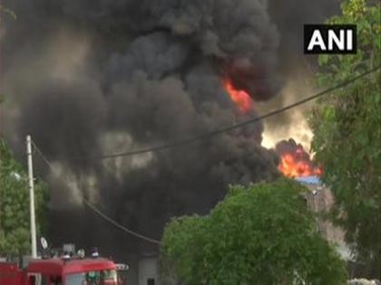 Delhi: Fire breaks out at godown in Tikri border area, 30 fire tenders at spot | Delhi: Fire breaks out at godown in Tikri border area, 30 fire tenders at spot