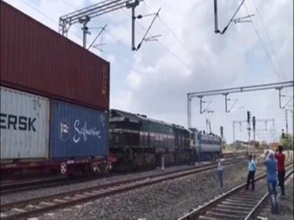 Railways sets world benchmark by running 1st Double Stack Container Train in electrified territory | Railways sets world benchmark by running 1st Double Stack Container Train in electrified territory