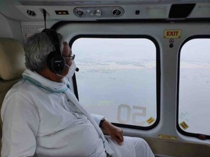 Nitish Kumar undertakes aerial survey of flood-affected areas in Bihar | Nitish Kumar undertakes aerial survey of flood-affected areas in Bihar