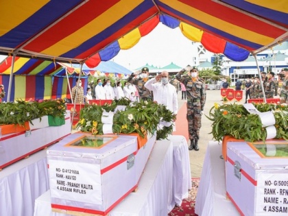 Manipur CM pays tribute to Assam Rifles jawans killed in ambush | Manipur CM pays tribute to Assam Rifles jawans killed in ambush