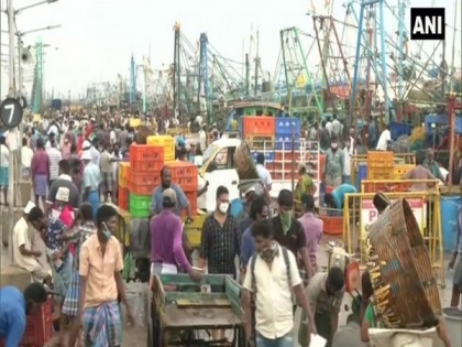 People throng Chennai's Kasimedu fish market ahead of complete lockdown | People throng Chennai's Kasimedu fish market ahead of complete lockdown