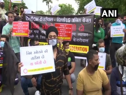 Indian Gym's Welfare Federation holds protest against Delhi Govt, LG | Indian Gym's Welfare Federation holds protest against Delhi Govt, LG