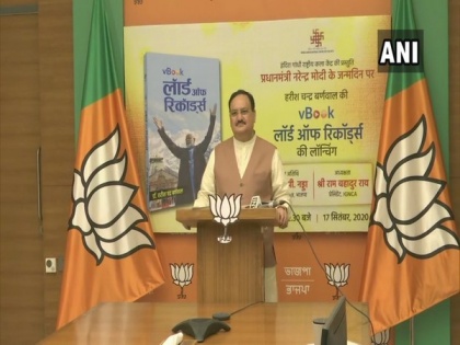 JP Nadda releases 'Lord of the Records' book to mark PM Modi's birthday | JP Nadda releases 'Lord of the Records' book to mark PM Modi's birthday