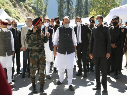 Rajnath Singh visits Atal Tunnel to review preparations for inaugural function | Rajnath Singh visits Atal Tunnel to review preparations for inaugural function