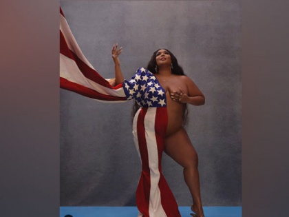 Lizzo poses nude with American flag in her US Election Day message | Lizzo poses nude with American flag in her US Election Day message