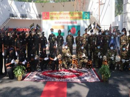 India gifts 20 fully train military horses, 10 mine detection dogs to Bangladesh | India gifts 20 fully train military horses, 10 mine detection dogs to Bangladesh