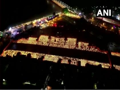 Adityanath attends grand 'Deepotsav' celebration in Ayodhya, offers prayers at 'Ram ki Paidi' | Adityanath attends grand 'Deepotsav' celebration in Ayodhya, offers prayers at 'Ram ki Paidi'