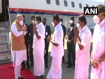 Amit Shah arrives in Chennai, to inaugurate development projects in TN | Amit Shah arrives in Chennai, to inaugurate development projects in TN
