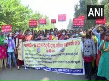 Odisha: ANM staff holds demonstration demanding regularisation of their jobs | Odisha: ANM staff holds demonstration demanding regularisation of their jobs