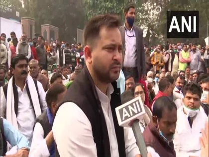 RJD protest in Patna in support of agitating farmers | RJD protest in Patna in support of agitating farmers