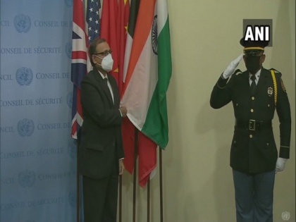 Indian flag installed at UNSC stakeout as it begins its eighth term as non-permanent member | Indian flag installed at UNSC stakeout as it begins its eighth term as non-permanent member