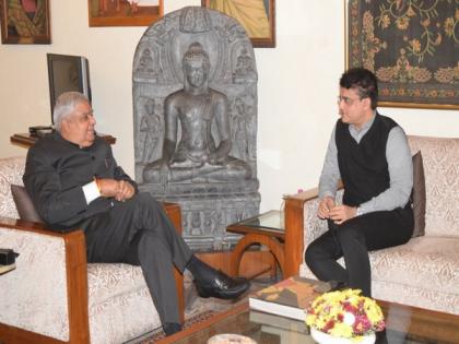WB Governor meets Saurav Ganguly, agrees to visit Eden Gardens | WB Governor meets Saurav Ganguly, agrees to visit Eden Gardens