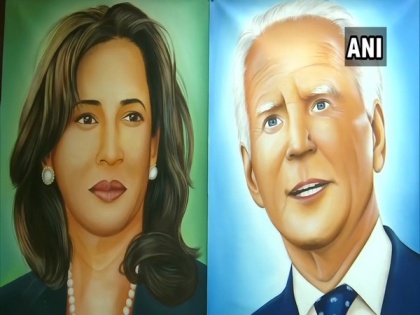 Artist paints portraits of Biden-Harris, wishes to gift them on their oath-taking | Artist paints portraits of Biden-Harris, wishes to gift them on their oath-taking