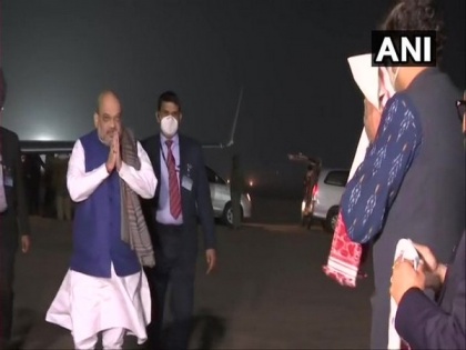 Amit Shah arrives in Guwahati, to hold public meetings on Jan 24 | Amit Shah arrives in Guwahati, to hold public meetings on Jan 24
