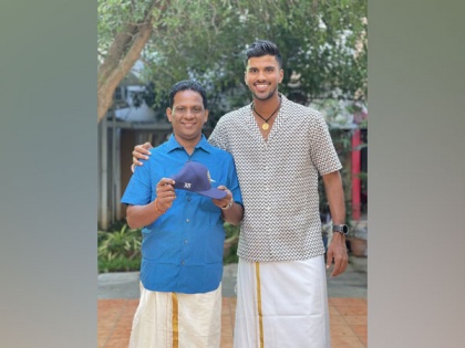 'Priceless possession': Sundar shares pic with dad and debut Test cap | 'Priceless possession': Sundar shares pic with dad and debut Test cap