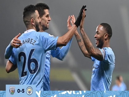 Manchester City thrash West Bromwich to go top of Premier League table | Manchester City thrash West Bromwich to go top of Premier League table